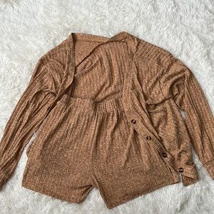 A SHORT AND CARDIGAN SET